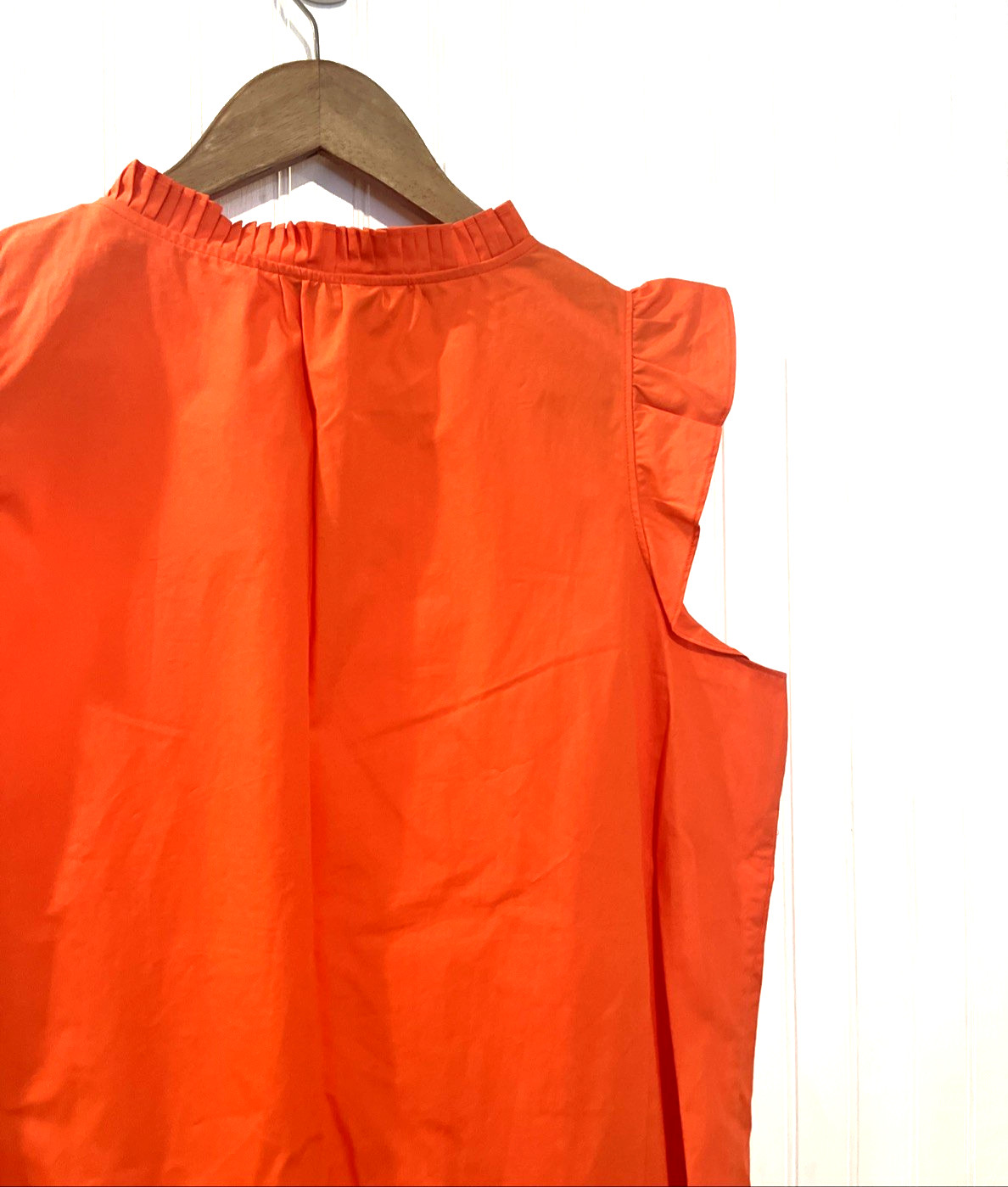 Talbots large smocked ruffle split neck garden sh… - image 11