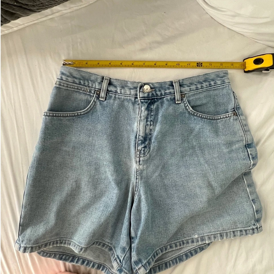 Pantalones cortos de mezclilla NY Jeans Company para mujer talla 10 azul lavado claro cintura alta Foto 2 de 4