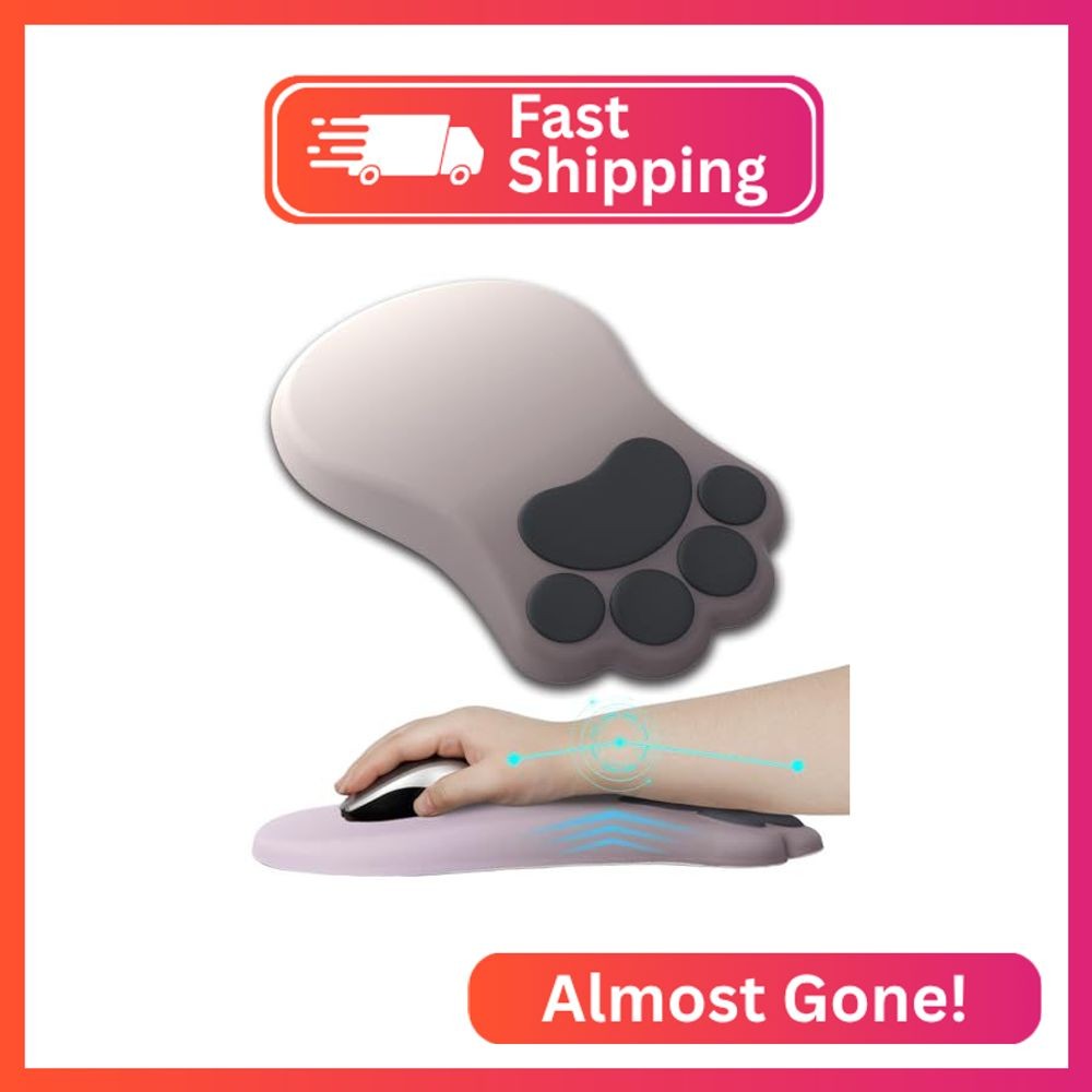 L-SPOUTTO Ergonomic Mouse Pad with Wrist Rest,Cute Mouse Pad Wrist Support