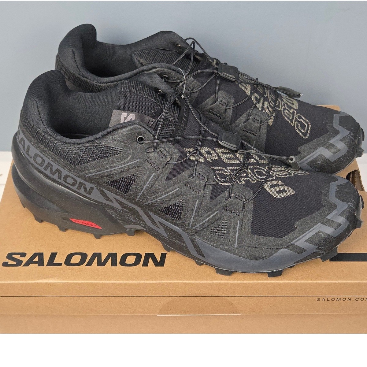 New Salomon Men Boys Speedcross 6 Shoe Black Color QuickLACE Select Size NWT NIB Men main image 2