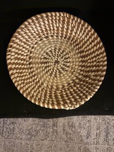 Gullah Sweetgrass basket two-tone 9.5" diameter