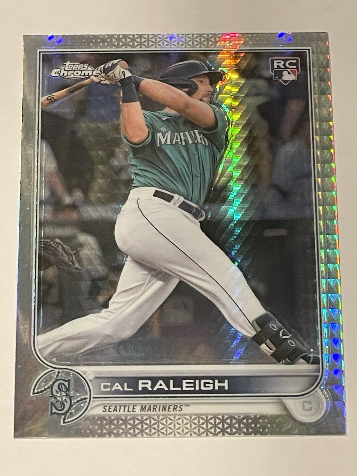 2022 Topps Chrome Sonic Prism Refractor Cal Raleigh #149 Rookie RC