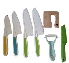 Montessori Kitchen Tools 7 Pieces Knives for Kids Nylon Kids Safe Cooking Knife