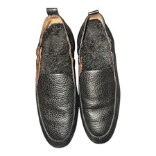 Vionic Women's Size 6 Amora Pebble Leather Loafers w/Faux Shearling Insoles