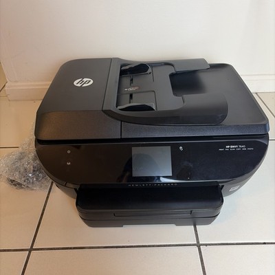 HP Envy 7640 All-In-One Printer with power cord, tested, needs ink