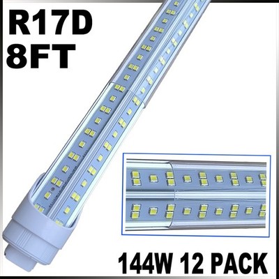 R17d HO T8 8Ft LED Tube Light Bulbs 144W 8 FOOT LED Shop Light Bulb 6000K-6500K	