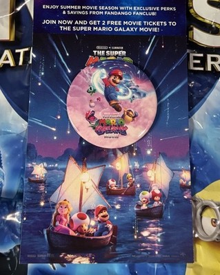 Super Mario Galaxy Movie Exclusive Universal Button + fandango Offer EXP 4/30/26