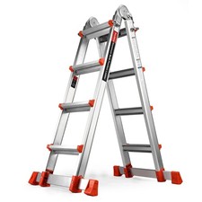 Ladder, A Frame Extension Ladder, Multi Position with Stabilizer Bar, 330 lbs...
