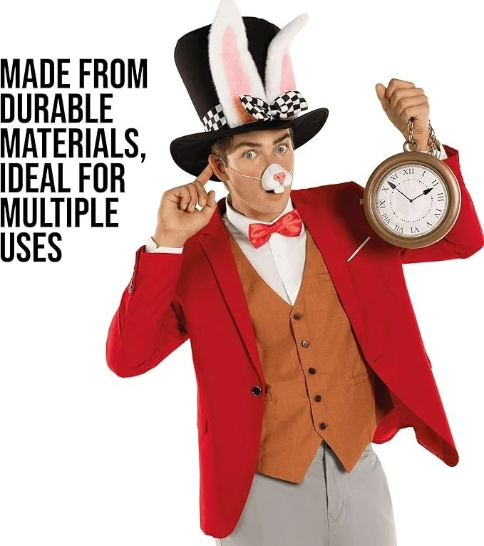 Kit Disfraz Conejo Blanco Adulto Alicia en el País de las Maravillas Accesorio Talla Única Foto 4 de 4