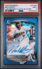 2025 Bowman - Chrome Prospect Autographs Nick Kurtz #CPA-NK Blue Refractor /150