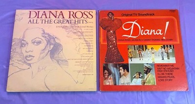 Diana Ross Vinyl Album Lot of 2 Feat ''All The Great Hits & Diana! TV Soundtrack''