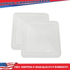 14" RV Roof Vent Kit White New Camper Trailer Universal Lid Interior Garnish 2PC