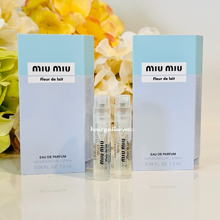 2 MIU MIU Fleur de lait Eau de Parfum EDP Sample Spray 1.2 ml NEW