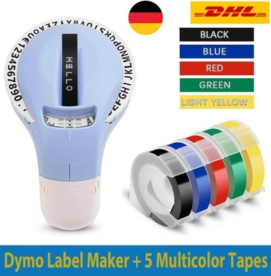 Dymo Omega 3D Präge Beschriftungsgerät Label Maker für Embossing Schriftband 9mm