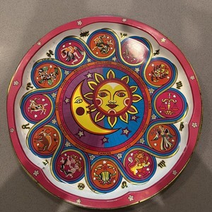 vintage Daher decorated ware tin tray from England colorful 12.5 zodiac 