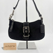 [Quasi come nuova] Coach 6362 borsa a mano nera firmata borsa a tracolla tela...