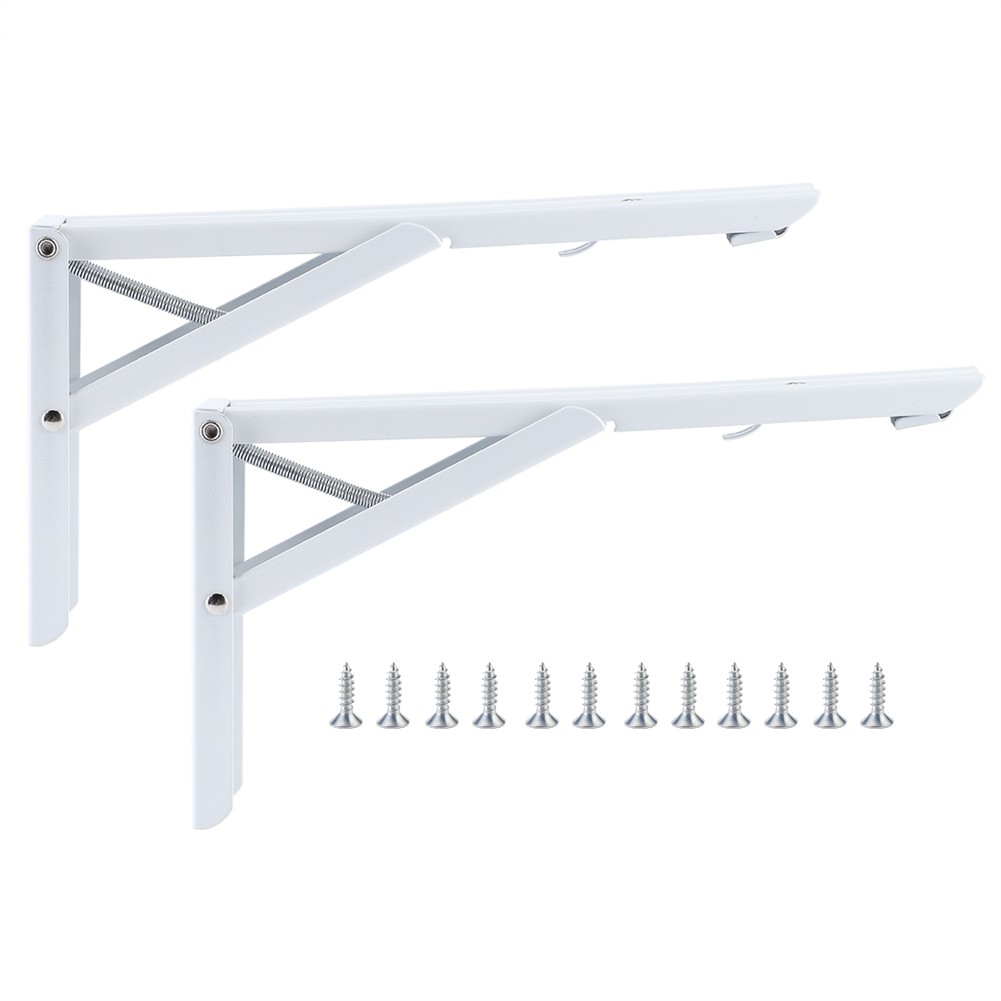 Folding Shelf Brackets 2 Pcs Heavy Duty Foldable Shelf Brackets Metal