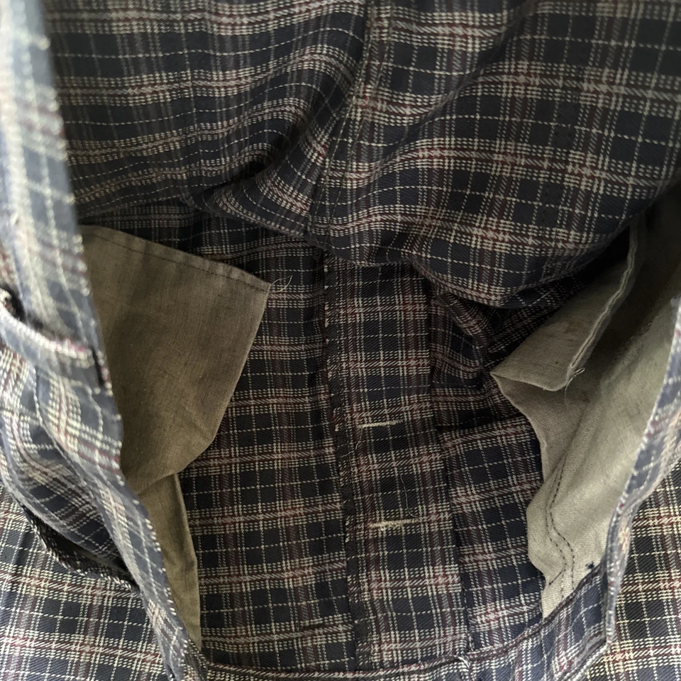 Pantalones de mezclilla Wrangler de colección años 70 para hombre talla 36x30 a cuadros brady ramo garra cremallera hechos en EE. UU. Foto 4 de 4