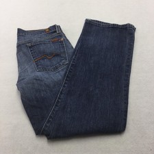 7 For All Mankind Relaxed Bootcut Jeans Womens 10 Blue Wash Stretch Denim