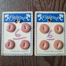 Vintage Elegant Button 2 Cards (8 total) | Nude Pink Glossy | 18mm | USA Made