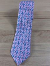 Vineyard Vines Mens Tie Lacrosse Sticks Pink 100 Silk Made In USA 2.75"x51"
