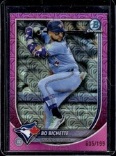 2025 Bowman Chrome Mega Box Bo Bichette Pink Refractor #/199 Blue Jays