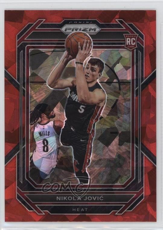 2022-23 Panini Prizm Red Ice Prizm Nikola Jovic #236 Rookie RC 14md