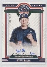 2022 Panini USA Baseball Stars & Stripes 437/499 Wyatt Bauer #ADP1-WB Auto 03bh