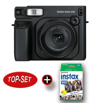 Fujifilm Instax WIDE 400 EX D black Sofortbildkamera Top-Set