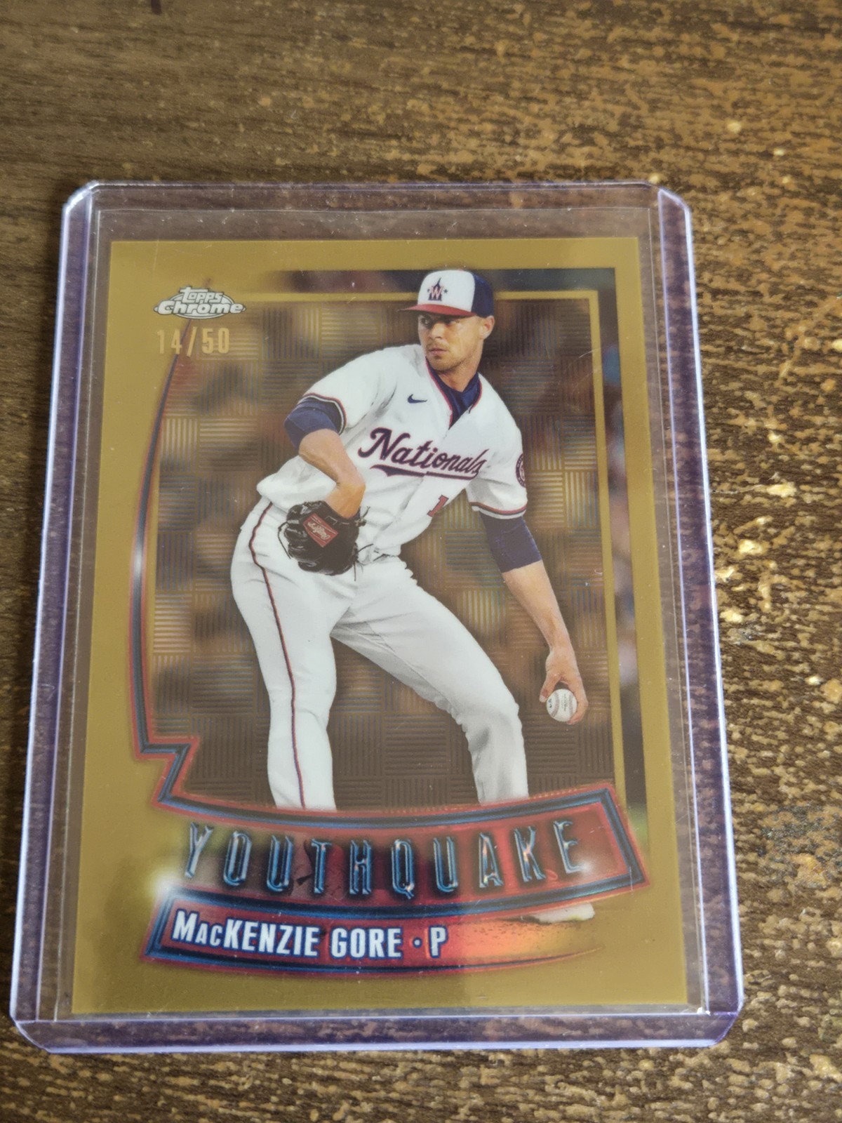 MACKENZIE GORE 2023 TOPPS CHROME YOUTHQUAKE GOLD NATIONALS /50 Nationals