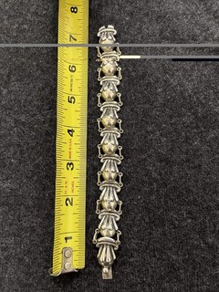 Vintage Taxco Mexico Sterling Silver handcrafted bracelet ￼