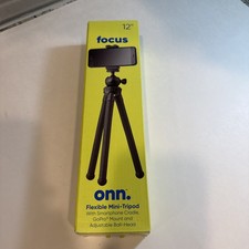 Onn. Flexible Mini-Tripod For Smartphone Devices/Compact Cameras/GoPros 12 Inch