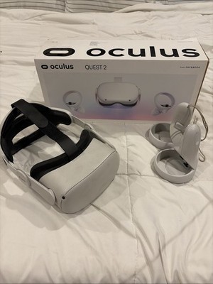 Meta Oculus Quest 2 Virtual Reality Headset With Controllers, Box, and Strap
