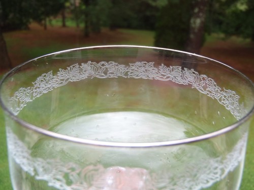 VTG Lot of 8 Lenox MOONSPUN Crystal Floral Etched CHAMPAGNE & WATER GOBLETS 4 EA - Picture 5 of 5
