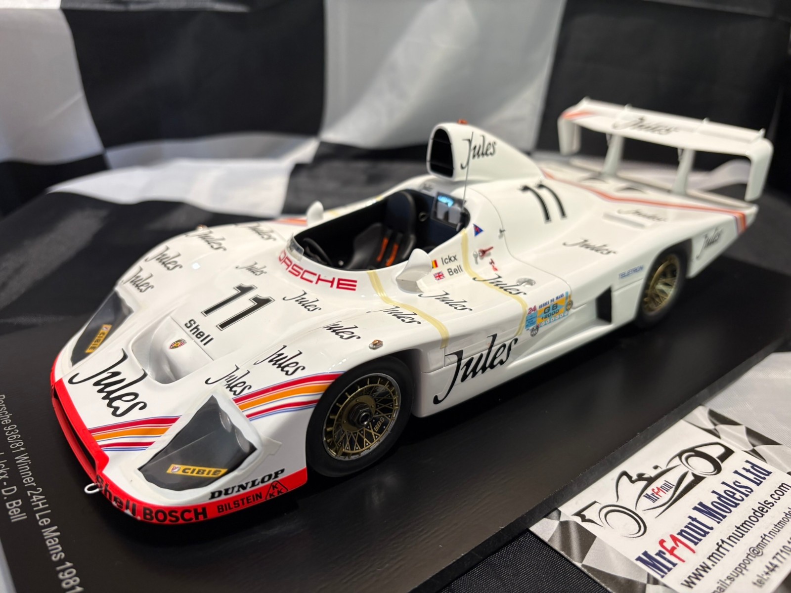 1:18 Spark 18LM81 J. Ickx/D. Bell Porsche 936/81 No.11 Winner 24H Le Mans 1981
