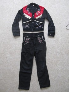 Vintage 1950s WALLS OF TEXAS Western Cowboy Rodeo Outfit Sz 12 Halloween Costume