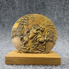 VTG Brookgreen Gardens Bronze Medal South Carolina Stone Carver and the Garden