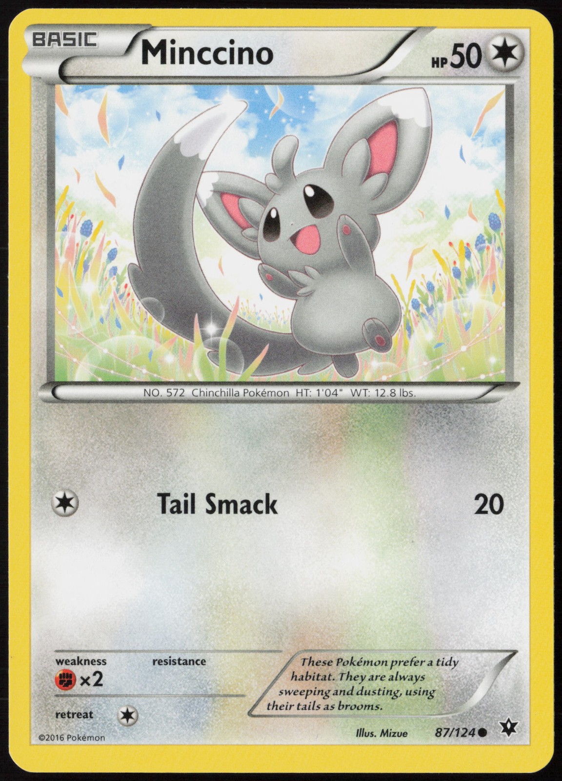 Minccino (87) 87/124 XY - Fates Collide Common EN Pokemon LP