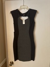 Express Women's Black and Gray Sleeveless Mini Dress Size Small NWT