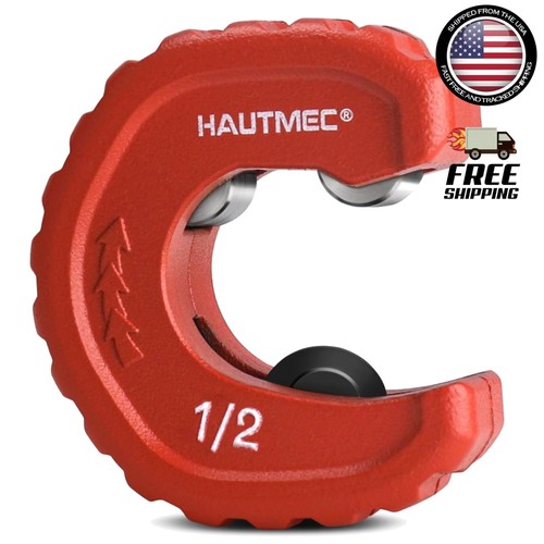 Pro 1/2 Inch Automatic Copper Tube Cutter - Smooth Cuts for Copper, Aluminum, Br