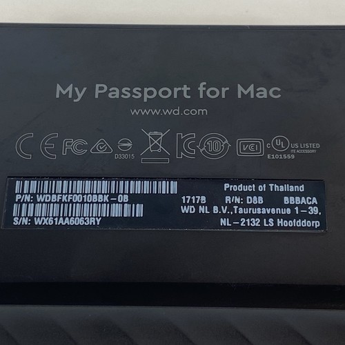 WD My Passport 1TB Portable External Hard Drive For Mac With Cable TESTED WORKS - Picture 2 of 14
