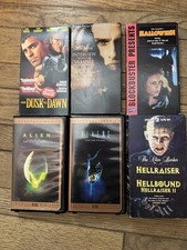 6 VHS Horror Movie Lot Halloween Alien/Aliens...