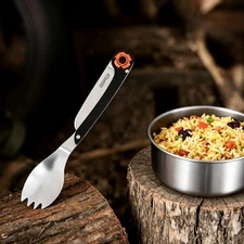 6" Survival Multi-Tool Knife Spoon Combo, Camping Spork for Camping HikingOutdoo