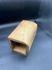 Antique Vintage Primitive Wood Butter Mold Press Rectangle Hinged