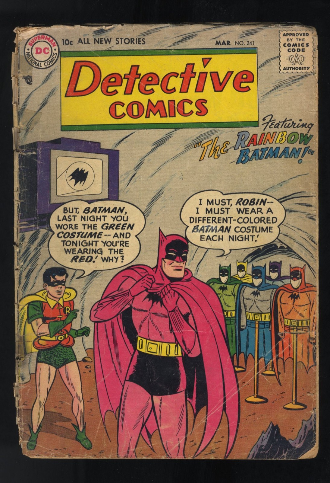 Detective Comics #241 Fair 1.0 Rainbow Batman! DC Comics 1957