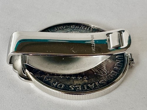 Rare & Unique Silver Dollar Money Clip with 1987 Walking Liberty Silver Dollar - Bild 9 von 10