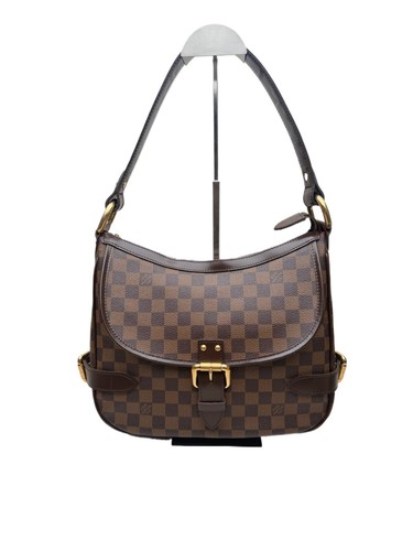 Authentic Louis Vuitton Twinstar Damier Ebene Coated Canvas Shoulder Bag Brown