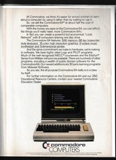 Commodore 64 Education Magazine Ad Vintage Home Computer Learning System Promo