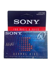 Sony Hi Fi Normal Bias Type 1 60 Minutes New Sealed Blank Cassette Tape