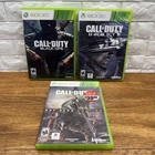 Call of Duty Black Ops Ghosts Advanced Warfare Xbox 360 Lot of 3 COD Games Testd